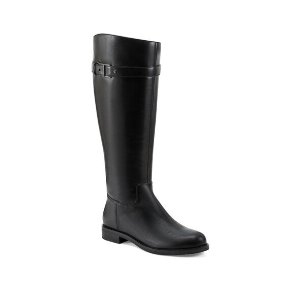Black Leather Knee High Riding Boots Easy Spirit Aubrey Size 9.5 Wide - Picture 4 of 9